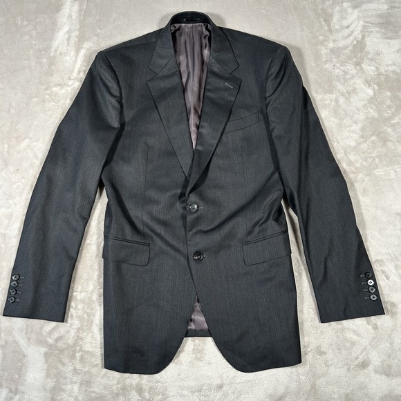 Ermenegildo Zegna Traveller Blazer Men 42L Gray Herringbone Designer Made Italy
